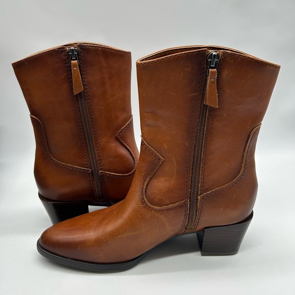 Naturalizer Gaby Leather Ankle Boots Brown Ciderspice Size 5M NIB - Picture 9 of 12